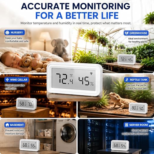WiFi Temperature Humidity Sensor, Smart Thermometer Hygrometer - Image 7