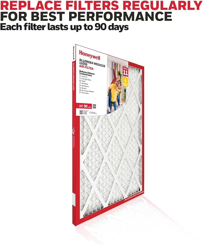 Honeywell 15x20x1 MERV 11 Allergen Reducer 11000 Electrostatic Pleated HVAC AC - Image 4