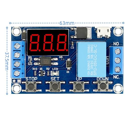 3Pcs 6-30V Timer Relay Module Programmable Delay | - Image 2