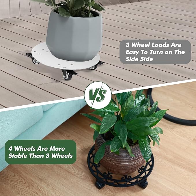 2 Packs Rolling Plant Stand - Image 4
