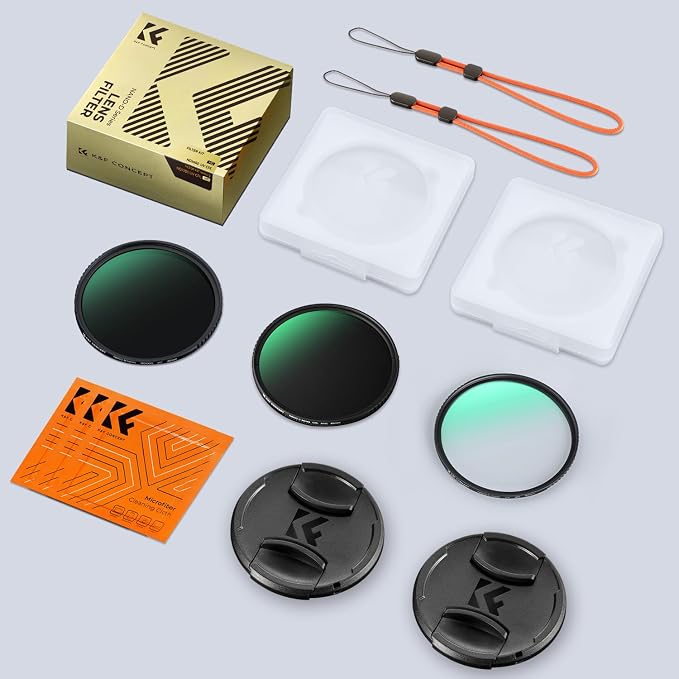 K&F CONCEPT 55mm CPL MCUV ND1000 Lens Filter 2 Lens Caps Kits Waterproof - Image 7