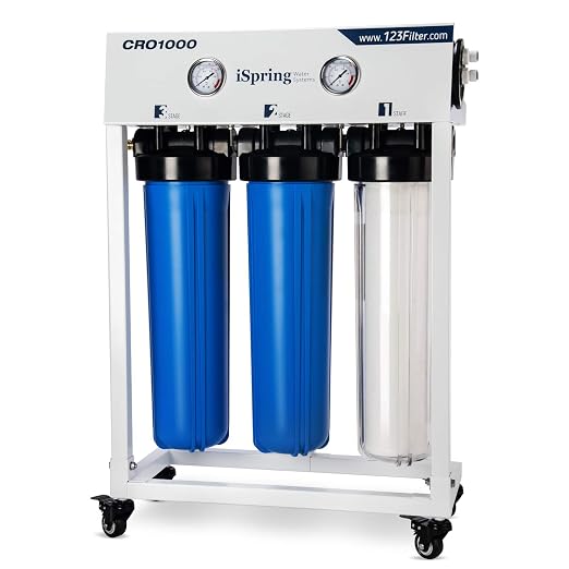 iSpring CRO1000 4-Stage Tankless Commercial Reverse Osmosis Water Filtration by iSpring