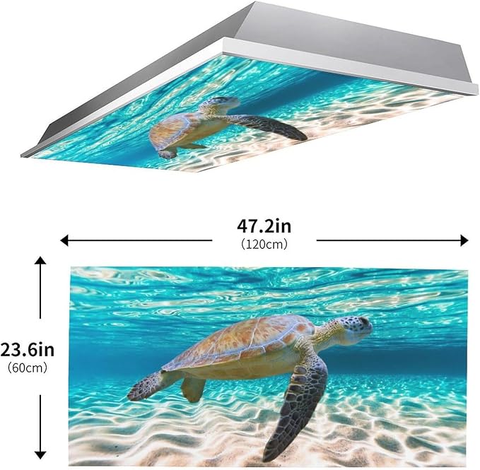 2 Pack Sea Turtle Fluorescent Light Cover - Image 2