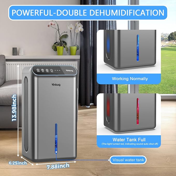 Dehumidifier for Home, Small Quiet Dehumidifiers - Image 4
