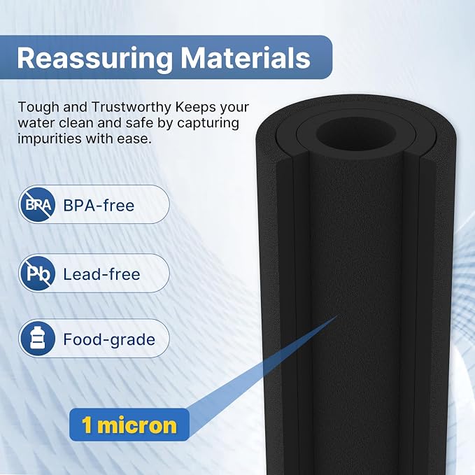 EXCELPURE 1 Micron 10" x 2.5" Whole House CTO Carbon Water Filter Cartridge - Image 4