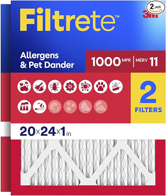 Filtrete 20x24x1 Air Filter, MERV 11, MPR 1000, Allergens & Pet Dander by Unknown