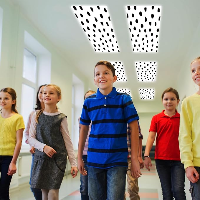 6Pcs Classroom Light Covers for Fluorescent Lights, Magnetic 2x4 FT Ceiling - Image 6