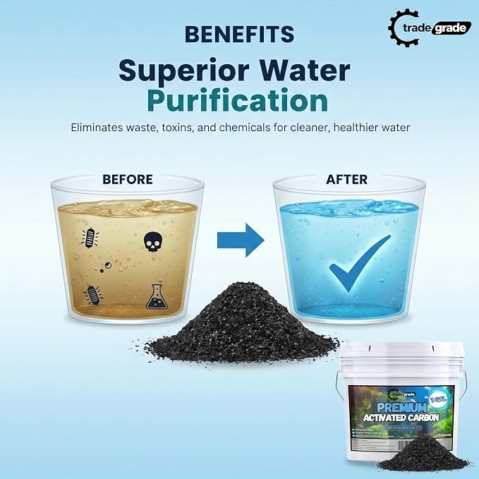TradeGrade Activated Carbon Aquarium – 10lb Bucket Granulated Activated Charcoal - Image 8