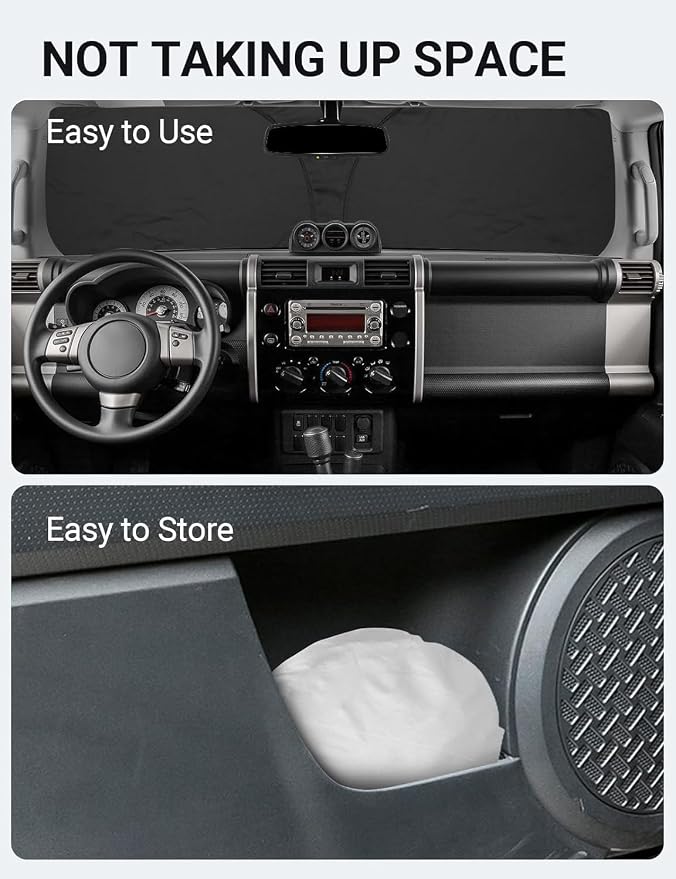 Proadsy 2026 Upgrade Front Windshield Sun Shade Foldable Sunshade Protector - Image 8