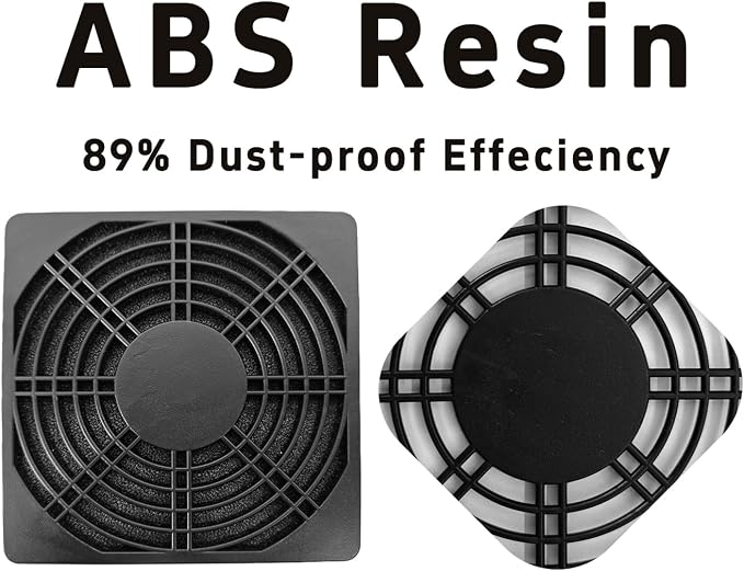 4PCS 120mm Black Square Plastic Cooling Fan Filter Cover Dust-Proof Mesh Screen - Image 4