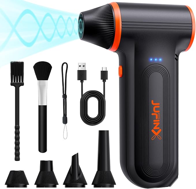 Compressed Air Duster-150000RPM Super Power Rechargeable Air Duster, 3-Gear by JUFINX