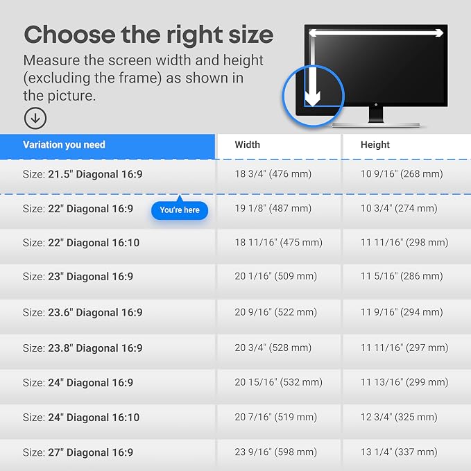 VINTEZ 21.5 inch Blue Light Blocking Screen Protector Panel - Image 6