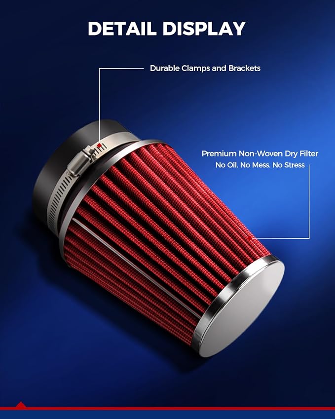 KAX 3.5 inch Cold Air Intake System Kit Compatible - Image 8