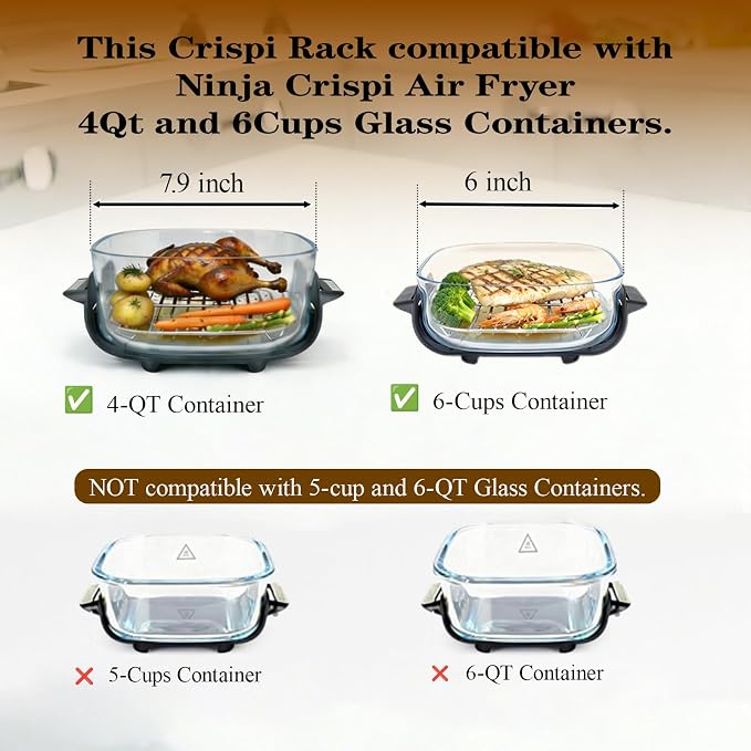 2PCS Air Fryer Crisper Rack, Compatible - Image 5