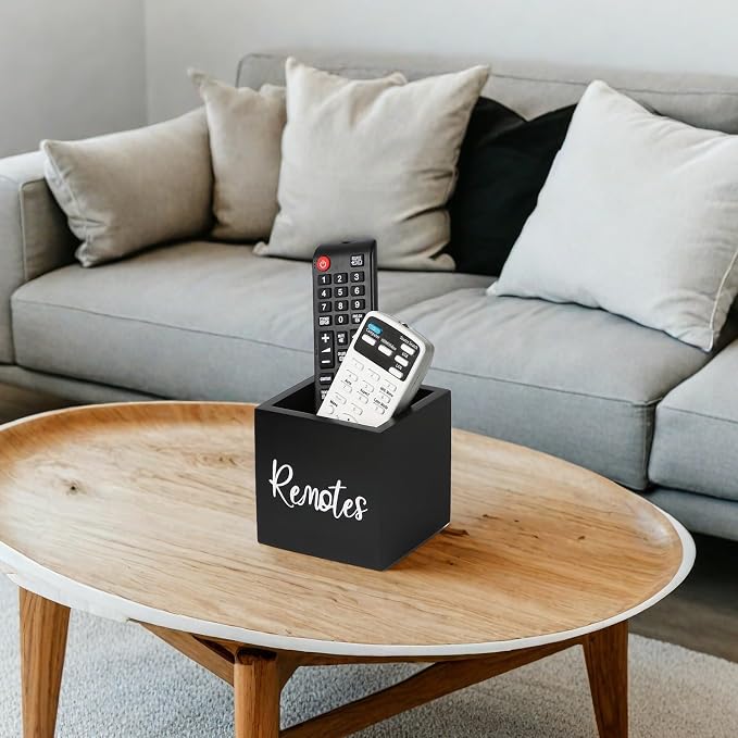 LBEMEY Wood Remote Control Holder, TV Remote Control Organizer - Image 6