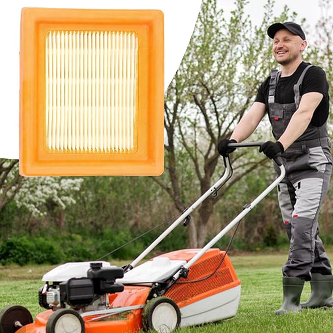 Mower Air Filter, Lawn Trimmer Part, Garden Intake Purification | 3.43x2.76in - Image 3
