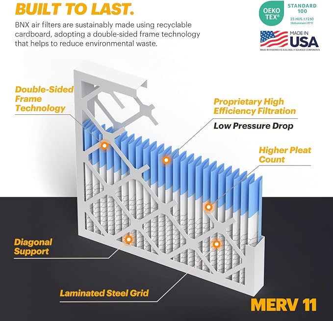 BNX TruFilter 10x10x1 Air Filter MERV 11 - Image 3