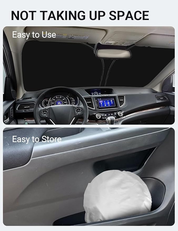 Proadsy 2026 Upgrade Front Windshield Sun Shade Foldable Sunshade Protector - Image 9
