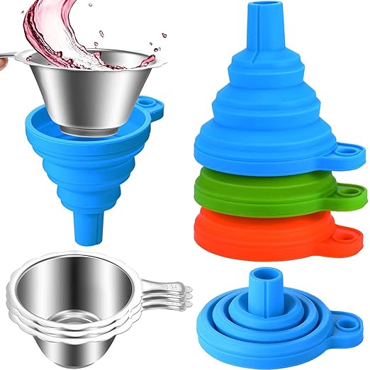 Boao 6 Pack Resin Funnels Filter 3D Printer Accessories Include Collapsible by Boao