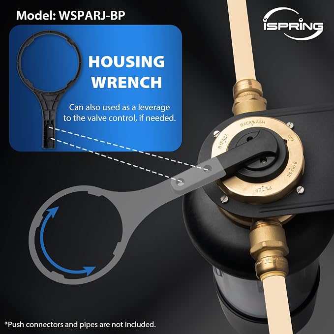 iSpring WSP100ARJ-BP, NSF Certified, Whole House Spin-Down Sediment Water Filter - Image 5