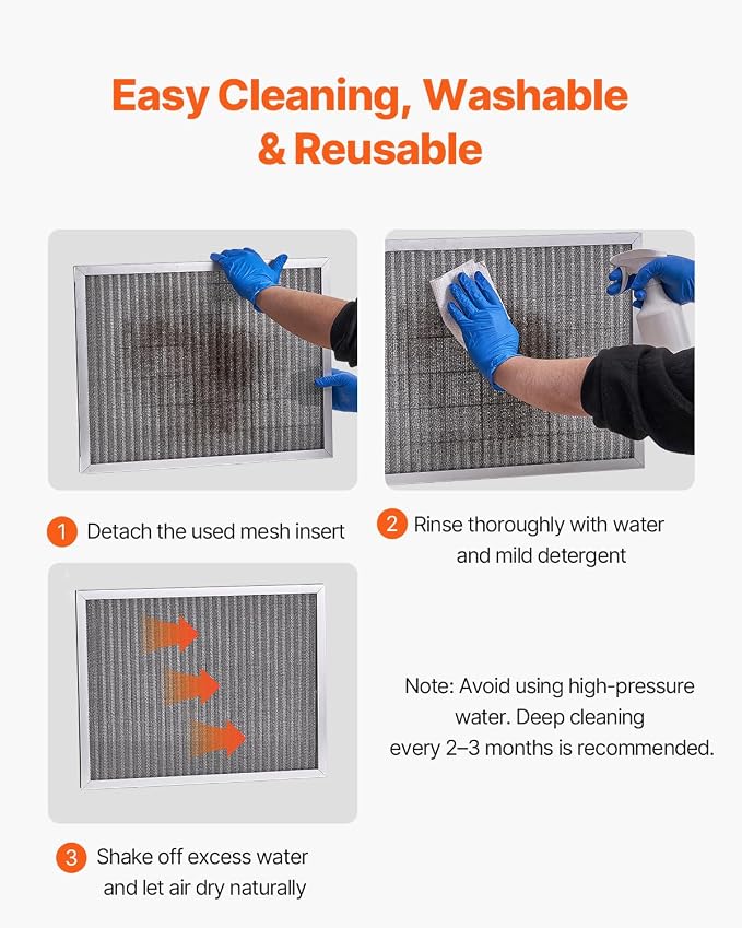 VEVOR 16x20x1 inch Electrostatic Air Filter, AC/HVAC Furnace Filter Washable & - Image 5