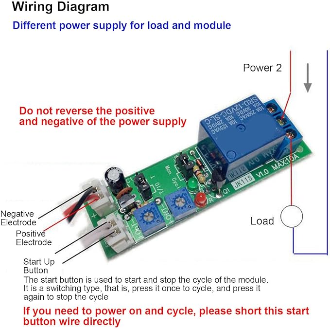 DC 5V 12V 24V Relay Module, Adjustable Cycle Timer, Delay On/Off Relay Module - Image 4