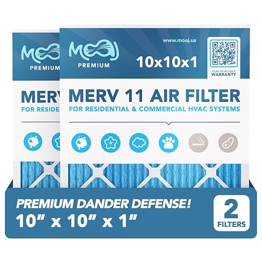 10x10x1 Air Filter | MERV 11 | MOAJ Premium Allergen Defense | BASED IN USA | by MOAJ