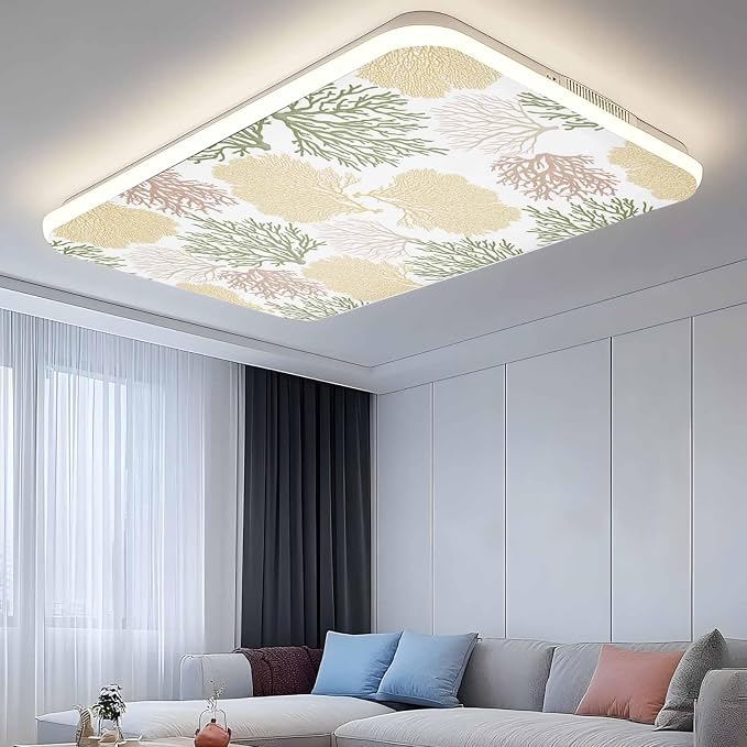 Fluorescent Light Covers for Ceiling Lights Nautical Coastal Ocean Coral - Image 9