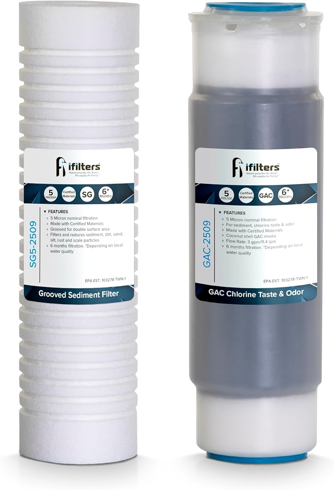 iFilters 2-Stage Whole House Water Filter System – Sediment and CTO Water by iFilters