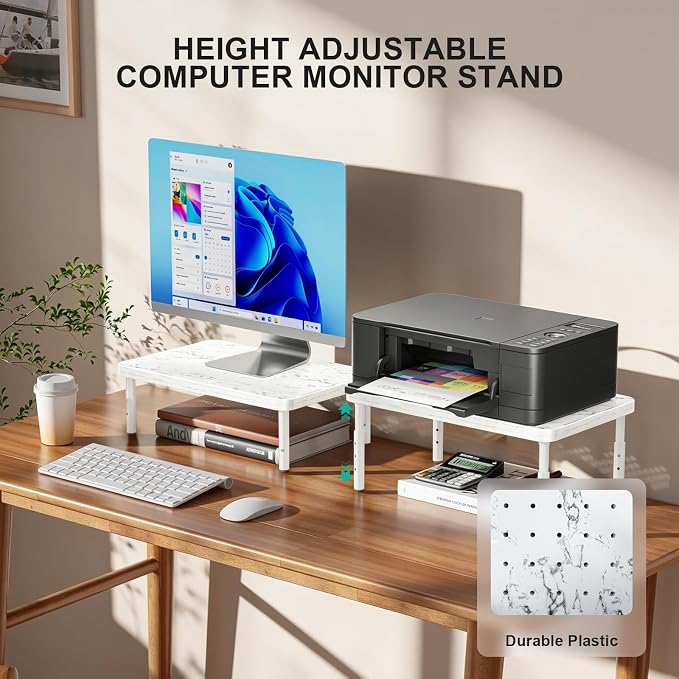 WALI Computer Monitor Stand for Desk, Adjustable Laptop Riser, Desk Monitor - Image 3