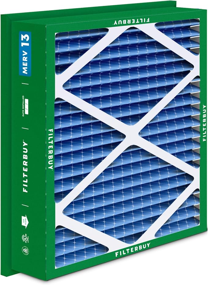 Filterbuy 24x24x5 Air Filter MERV 13 Optimal Smoke & Allergy Defense, - Image 9