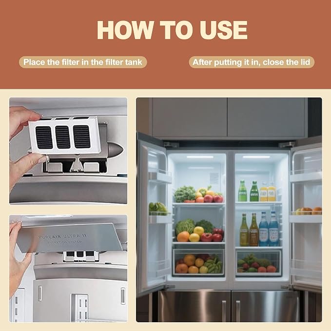 6 Pack Refrigerator Air Filter Replacement Compatible - Image 6