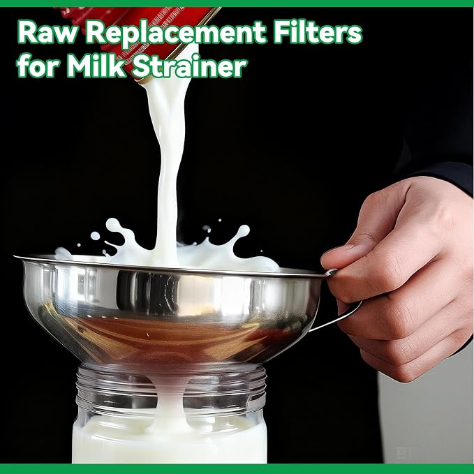 200 Pack Milk Filter Discs Quick Flow Non-gauze Small 4-9/16" Od Replacement - Image 6