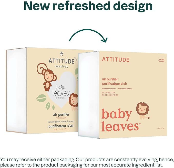 ATTITUDE Baby Air Purifier, Activated Carbon Freshener, Odor Remover, Plant and - Image 2