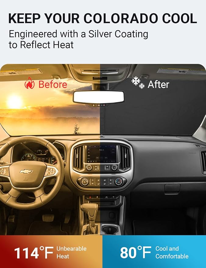 Proadsy 2026 Upgrade Front Windshield Sun Shade Foldable Sunshade Protector - Image 2