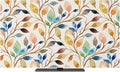 Watercolor Country Leaf Indoor TV Cover, Elastic TV Screen Protector Farmhouse by Unknown