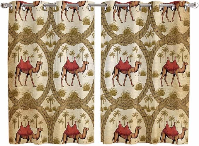 2 Panel Kitchen Cafe Curtains, Window Decor Tier Curtains by Hokiten
