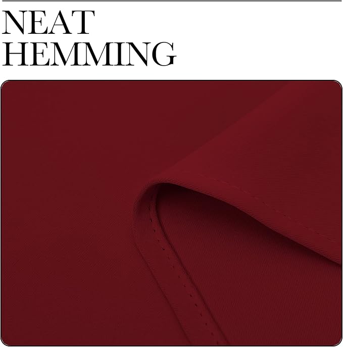 NICETOWN Christmas Burgundy Curtains Blackout Drape Panels - Lights Block Out Window Treatment Short Curtain Sets for Loft and Basement Decoration (Set of 2, 34 by 63-Inch)