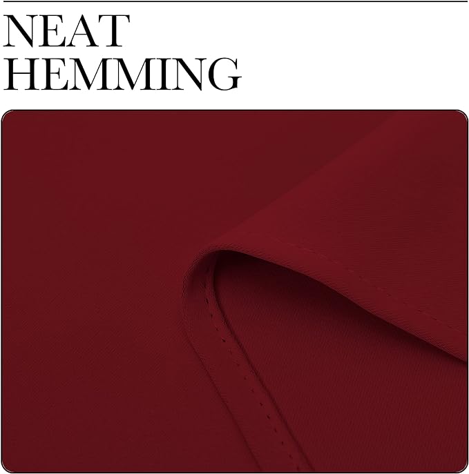 NICETOWN Christmas Burgundy Red Curtains Blackout Drape Panels - Lights Block Out Window Treatment Short Curtain Sets for Loft and Basement Decoration (Set of 2, 34 by 54-Inch)