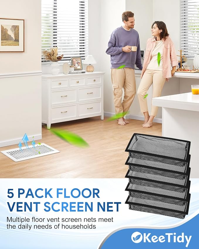 4" x 10" Floor Vent Screen Net, Air Vent Screen Filter Mesh Catches Toys Snacks - Image 5