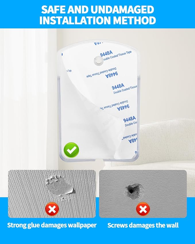 2 PCS Remote Control Holders Wall Mount, Self Adhesive TV Air Conditioner - Image 6