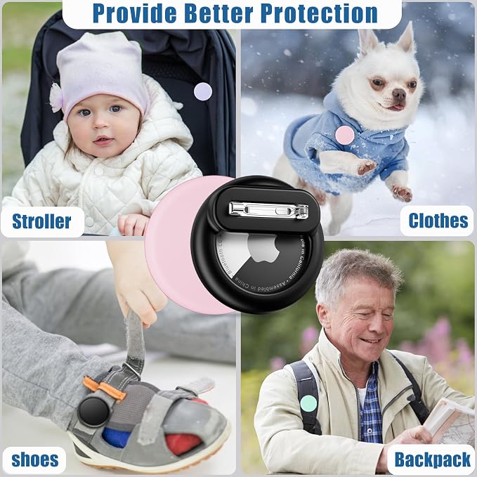 for AirTag Holder 4 Pack for Kids Hidden, Hidden Discreet Toddler Tracker - Image 3