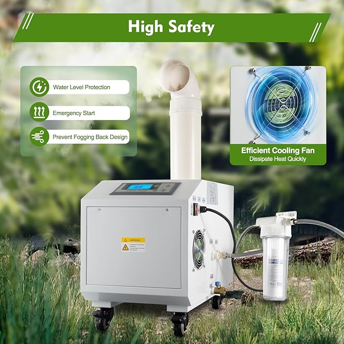 Ultrasonic Industrial Agricultural Humidifer, 0.79Gal/H Smart Commercial - Image 3