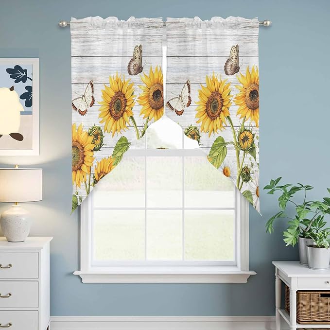 Yellow Sunflowers Swag Valances - Image 6