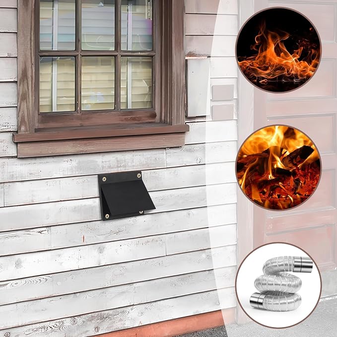 VICAMB Pellet Stove Vent Pipe Kit, Pellet Stove Fresh Airs Intake Kit Includes - Image 7