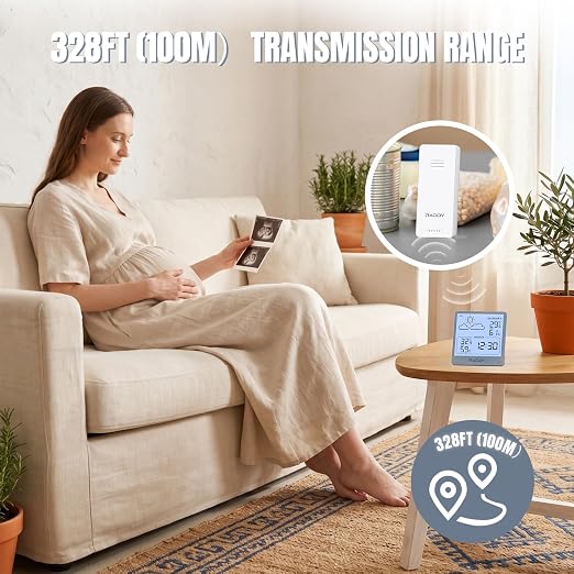 Raddy WF-50T Indoor Outdoor Thermometer Hygrometer Wireless Weather Station - Image 4
