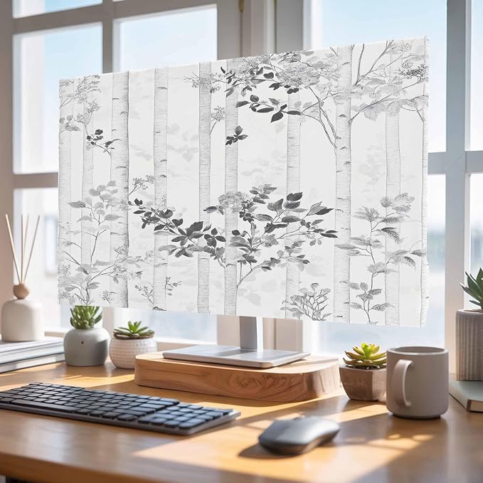 Watercolor Forest Tree Leaf Indoor TV Cover, Elastic TV Screen Protector - Image 5