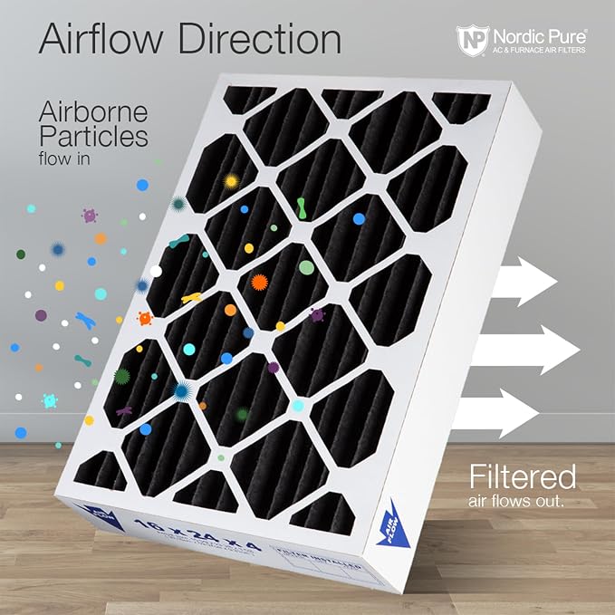 Nordic Pure 20x20x4 Pure Carbon Pleated Odor Reduction Merv 8 Furnace Filters 6 - Image 8