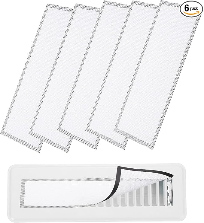 YOKIVE 6 Pcs Magnetic Floor Vent Covers, Floor Register Cover PVC Mesh Air Vent by YOKIVE