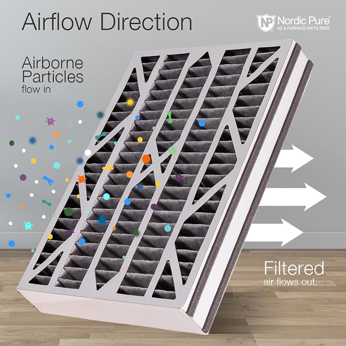 Nordic Pure 16x25x3 Pleated MERV 10 Plus Carbon Air Filters 7 Pack | Actual - Image 8